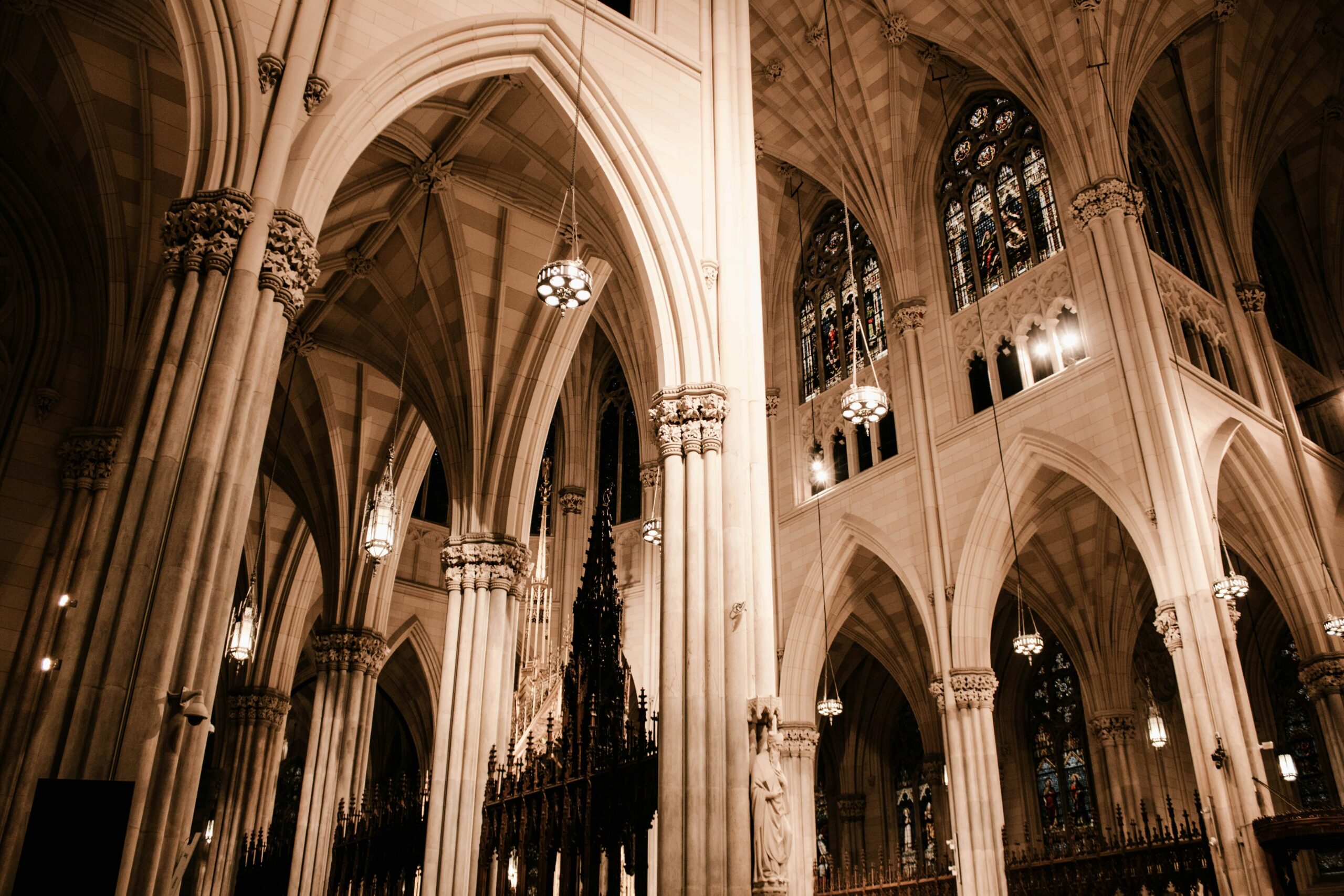 white cathedral ceiling